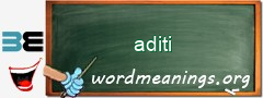 WordMeaning blackboard for aditi